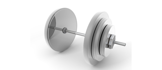 Barbell-Icon / 3D Rendering / Illustration / Free / Download / Commercial Use OK
