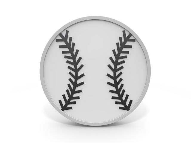 Baseball ｜ Ball-Icon / 3D Rendering / Illustration / Free / Download / Commercial Use OK