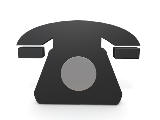 Phone ｜ Old-fashioned-icon / 3D rendering / illustration / free / download / commercial use OK