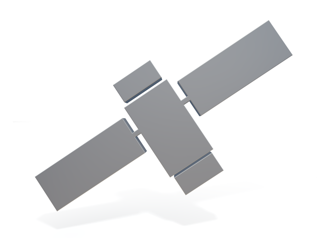 Artificial satellite-icon / 3D rendering / illustration / free / download / commercial use OK