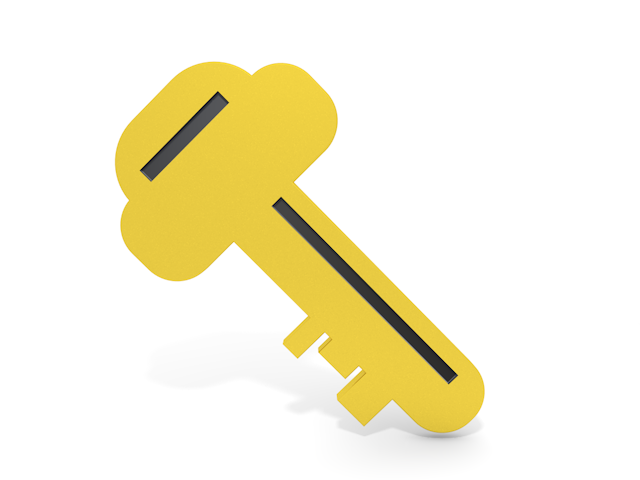 Key ｜ Lock-Icon / 3D Rendering / Illustration / Free / Download / Commercial Use OK