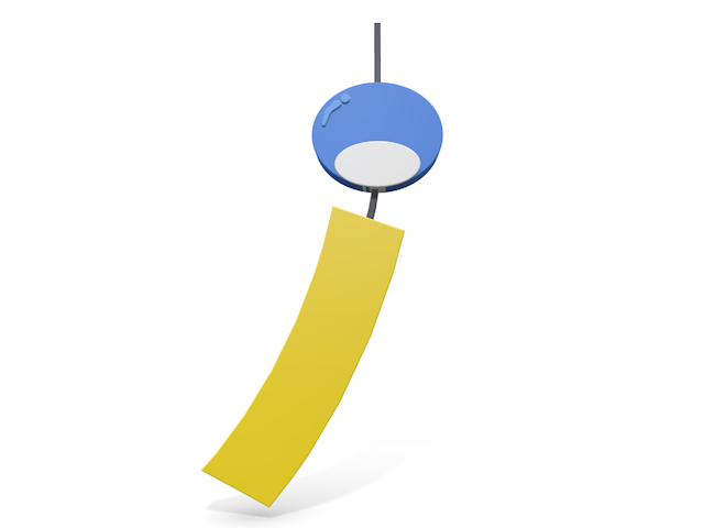 Wind chime | Sound-Icon / 3D rendering / Illustration / Free / Download / Commercial use OK