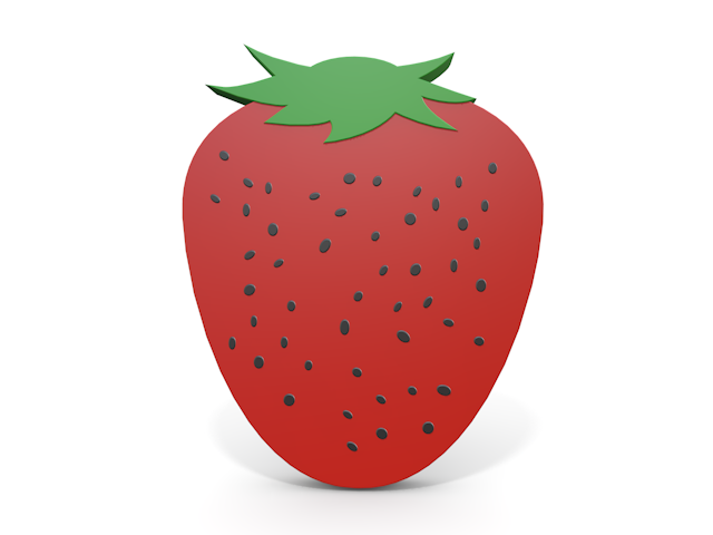 Strawberry ｜ Fruit-Icon / 3D Rendering / Illustration / Free / Download / Commercial Use OK