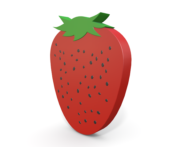 Fruit ｜ Strawberry-Icon / 3D Rendering / Illustration / Free / Download / Commercial Use OK