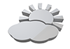 Sunny and sometimes cloudy --Icon ｜ 3D ｜ Free illustration material
