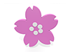 Sakura ｜ Flowers ――Icons ｜ 3D ｜ Free illustration material