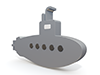Submarine --Icon ｜ 3D ｜ Free Illustration Material