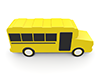 School Bus ｜ School --Icon ｜ 3D ｜ Free Illustration Material