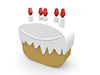 Birthday cake ｜ Present ｜ Icon ｜ 3D ｜ Free illustration material