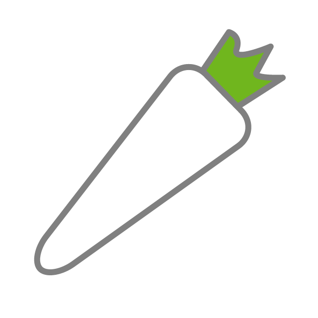 大根｜ダイコン - 挿絵 / クリップアート / 無料 / 家電 / 乗り物 / 動物 / 家具 / イラスト / ダウンロード