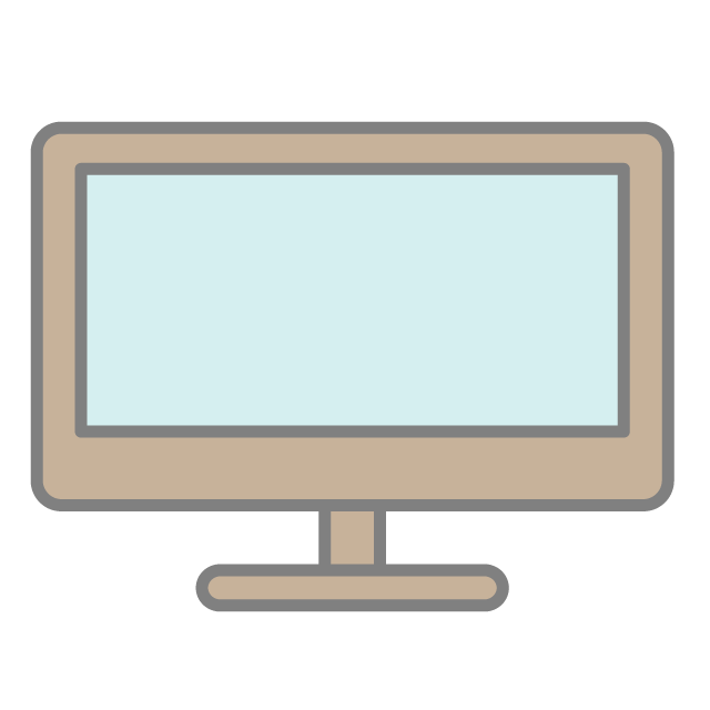 テレビ｜モニター - 挿絵 / クリップアート / 無料 / 家電 / 乗り物 / 動物 / 家具 / イラスト / ダウンロード