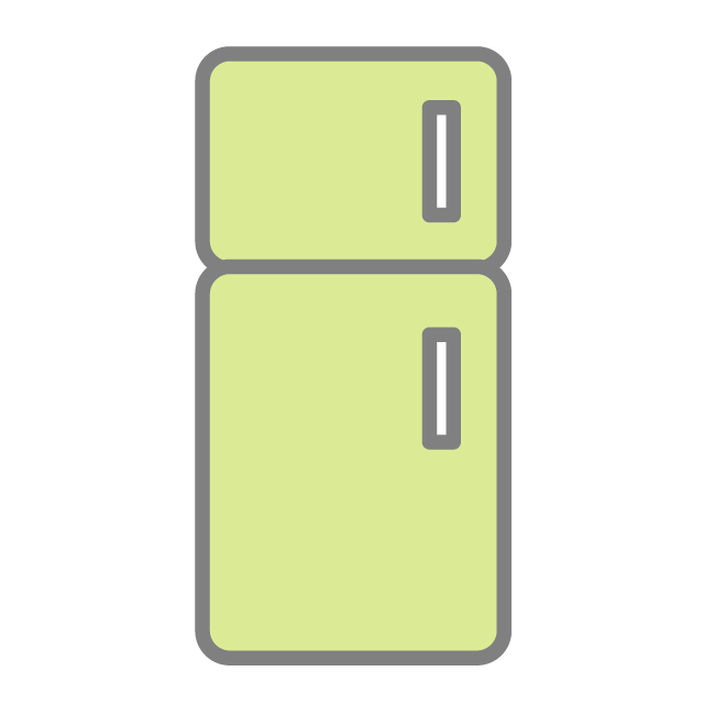 冷蔵庫 - 挿絵 / クリップアート / 無料 / 家電 / 乗り物 / 動物 / 家具 / イラスト / ダウンロード