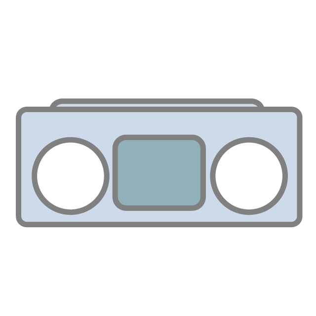 カセットプレーヤー - 挿絵 / クリップアート / 無料 / 家電 / 乗り物 / 動物 / 家具 / イラスト / ダウンロード