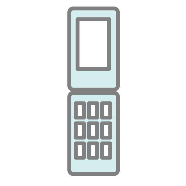 携帯電話｜ガラケー - 挿絵 / クリップアート / 無料 / 家電 / 乗り物 / 動物 / 家具 / イラスト / ダウンロード