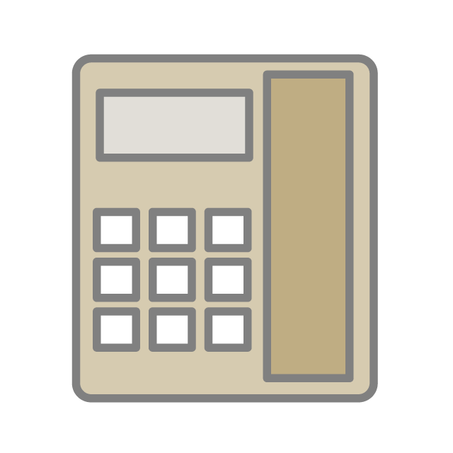 電話機 - 挿絵 / クリップアート / 無料 / 家電 / 乗り物 / 動物 / 家具 / イラスト / ダウンロード