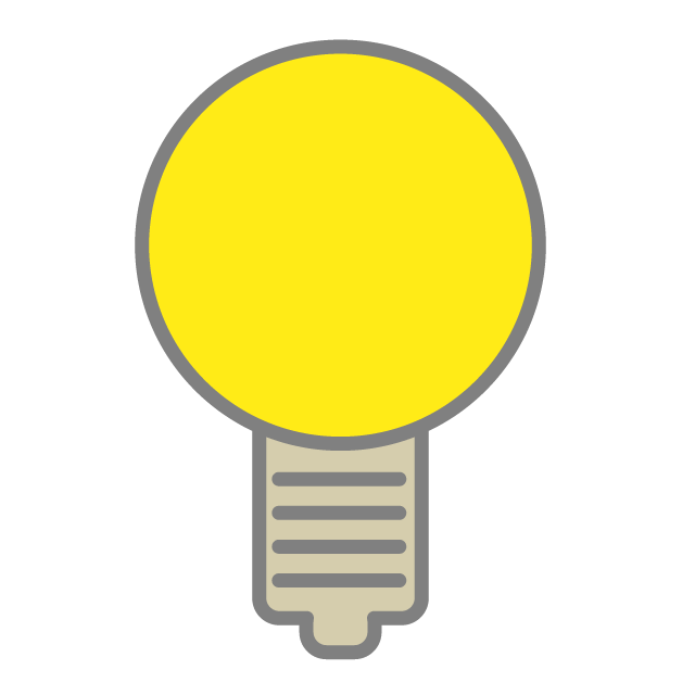 電球 - 挿絵 / クリップアート / 無料 / 家電 / 乗り物 / 動物 / 家具 / イラスト / ダウンロード