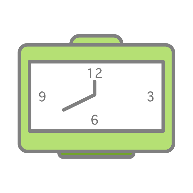 置時計 - 挿絵 / クリップアート / 無料 / 家電 / 乗り物 / 動物 / 家具 / イラスト / ダウンロード