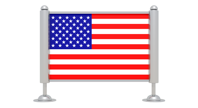 アメリカ合衆国-国旗 - アイコン / 3Dレンダリング / イラスト / 無料 / ダウンロード / 商用使用OK