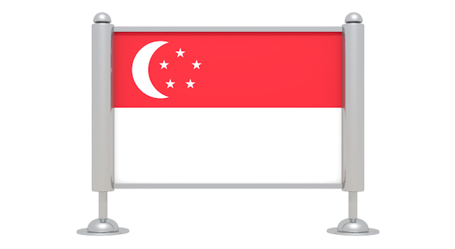 シンガポール-国旗 - アイコン / 3Dレンダリング / イラスト / 無料 / ダウンロード / 商用使用OK