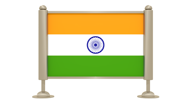 インド-国旗 - アイコン / 3Dレンダリング / イラスト / 無料 / ダウンロード / 商用使用OK