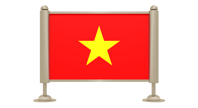 ベトナム-国旗 - アイコン / 3Dレンダリング / イラスト / 無料 / ダウンロード / 商用使用OK