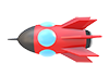 Spaceship-Icon ｜ 3D ｜ Free Illustration Material