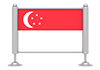 Singapore-Flag-Icon ｜ 3D ｜ Free Illustration Material