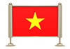 Vietnam-Flag--Icon ｜ 3D ｜ Free Illustration Material