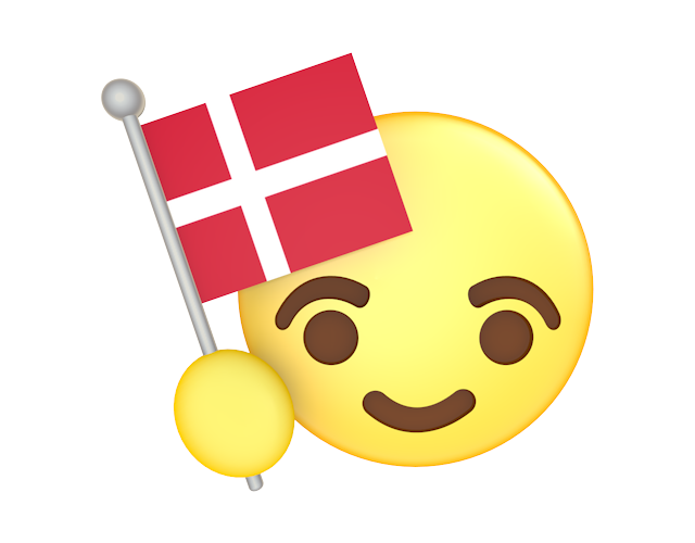 デンマーク｜国旗 - アイコン / 3Dレンダリング / イラスト / 無料 / ダウンロード / 商用使用OK