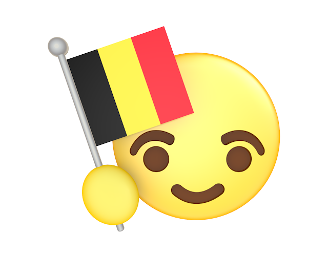 ベルギー｜国旗 - アイコン / 3Dレンダリング / イラスト / 無料 / ダウンロード / 商用使用OK