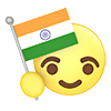 インド｜国旗 - アイコン｜3D｜フリーイラスト素材