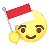 Indonesia ｜ Flag ―― Icon ｜ 3D ｜ Free Illustration Material