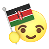 Kenya ｜ National Flag --Icon ｜ 3D ｜ Free Illustration Material