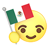 Mexico ｜ Flag ―― Icon ｜ 3D ｜ Free Illustration Material