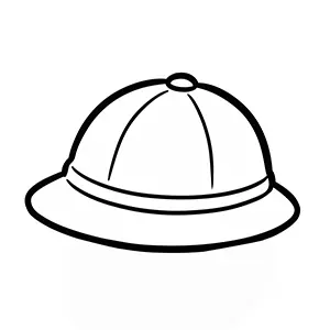 小学生の通学用帽子の手描き風イラスト