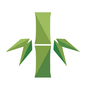 お正月の縁起物である青々とした竹のシンプルデザインイラスト