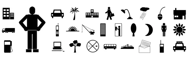 People / Silhouette / Family / Pictogram / Sun / Rain / Kaminari / Cloud / Snow / Email / Computer / Network / Mobile Phone / House / House