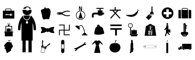 Map / Icon / Shrine / Post Office / School / Field / Travel / Suitcase / Inspection / Luggage / Passport / Hospital / Medical / Medicine / Injection / Pine leaf cane / Doctor / Fruit / Melon / Grape / Apple / Mandarin